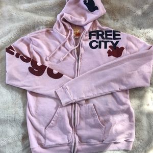 Free City Pale Pink Hoodie Sweatshirt